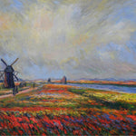 Field of Flowers and Windmills near Leiden