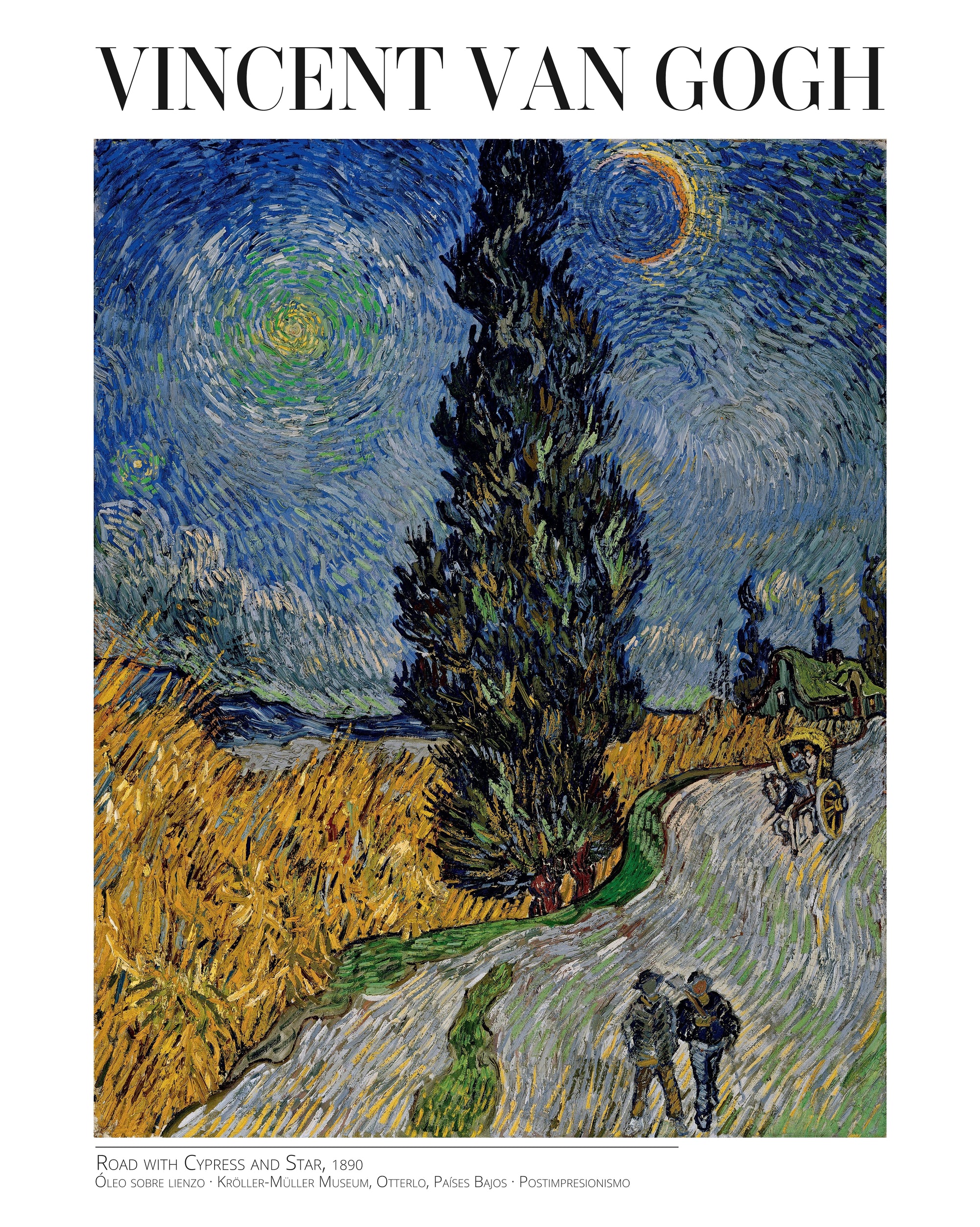 Road with Cypress and Star