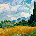 Wheat Field with Cypresses