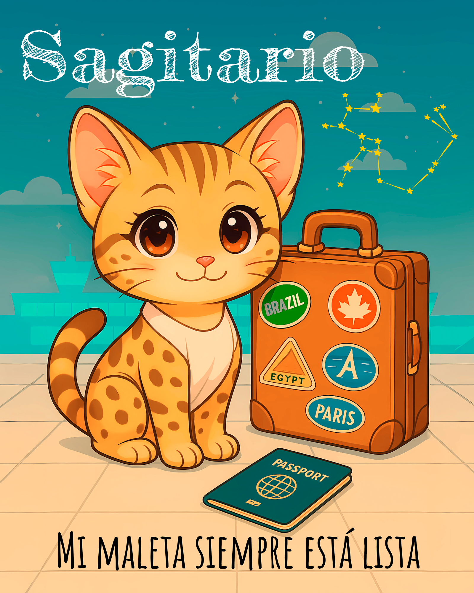 Sagitario – Astrogatos Kawaii