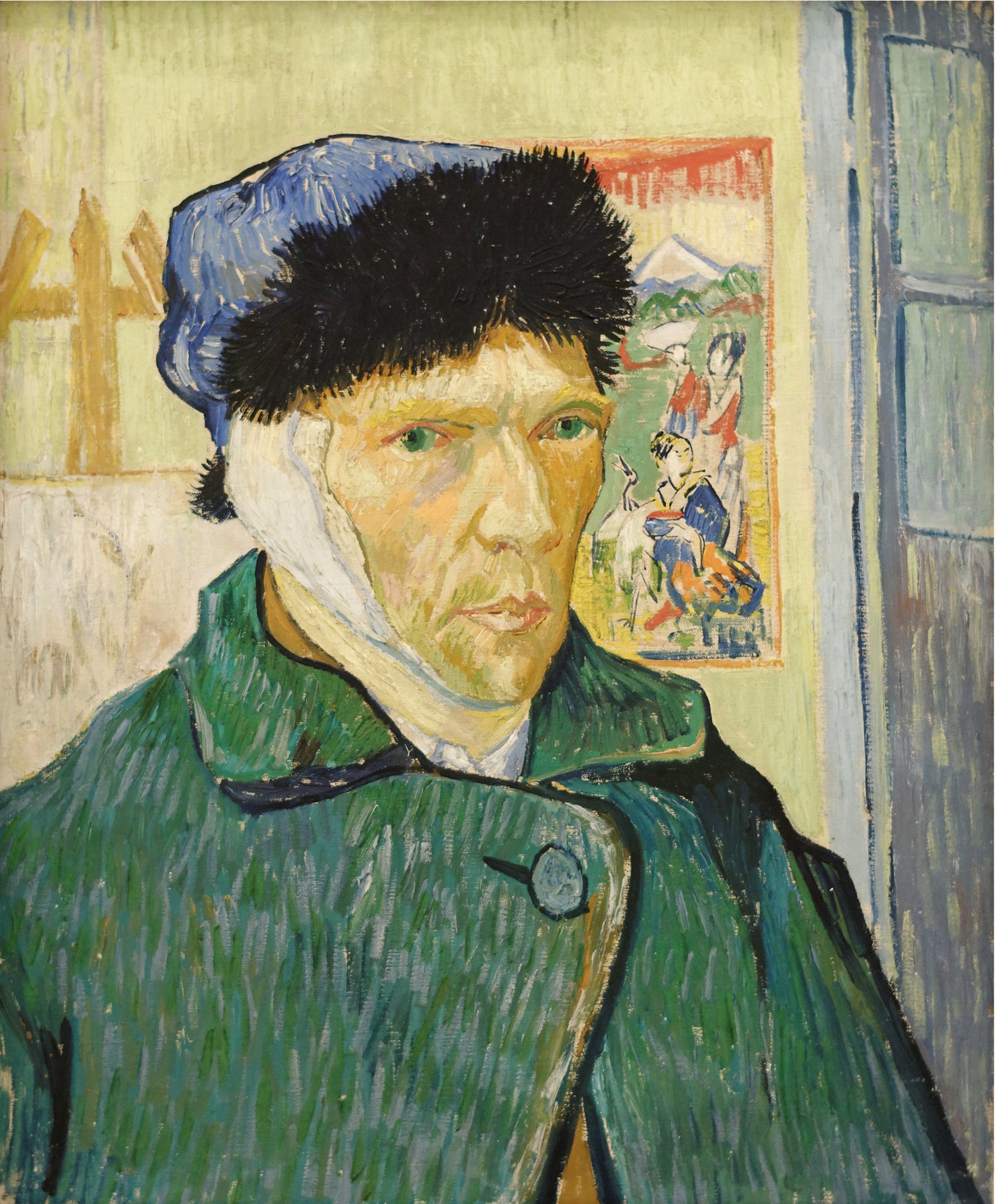 Autorretrato con la oreja vendada y caballete