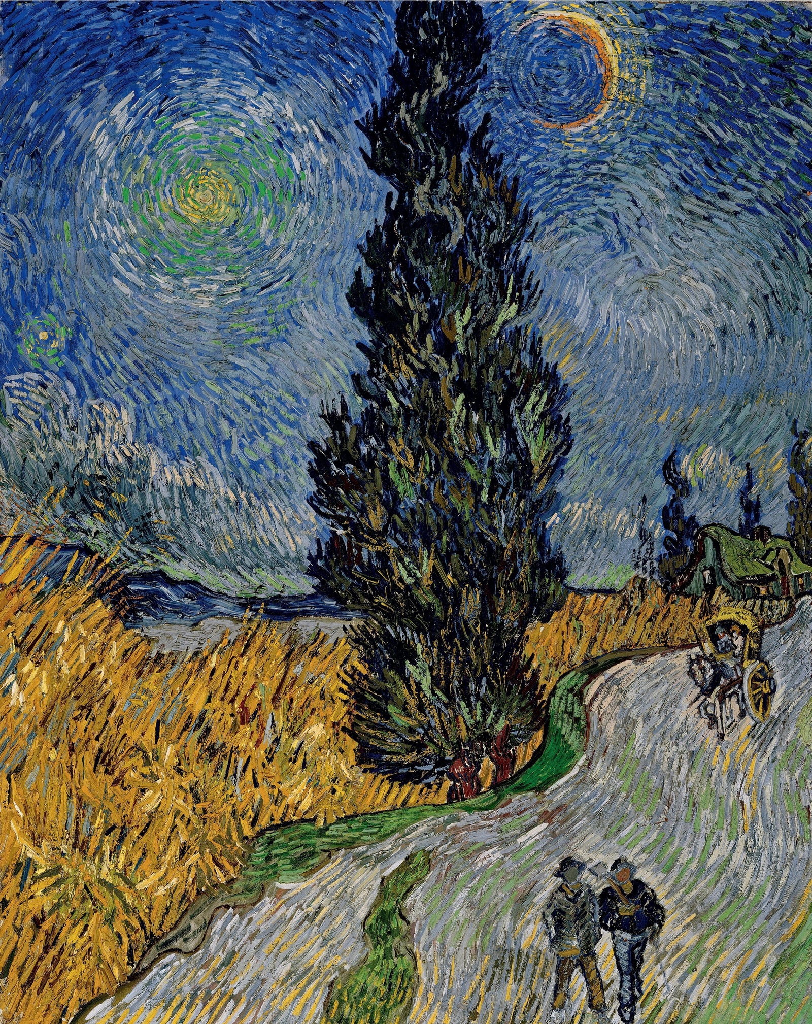 Road with Cypress and Star